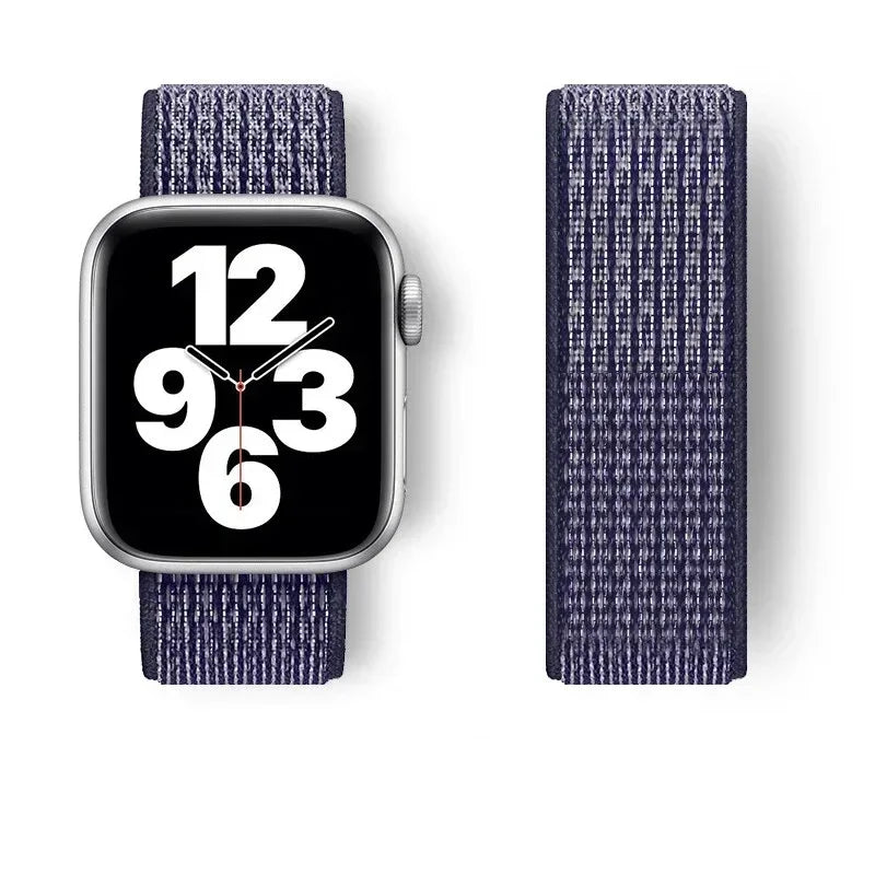 Nylon Loop for Apple Watch band 44mm 40mm 45mm 41mm 38mm 42mm 46mm band Apple Watch Series Ultra 2 49mm 10 9 8 7 6 SE 5 4 band