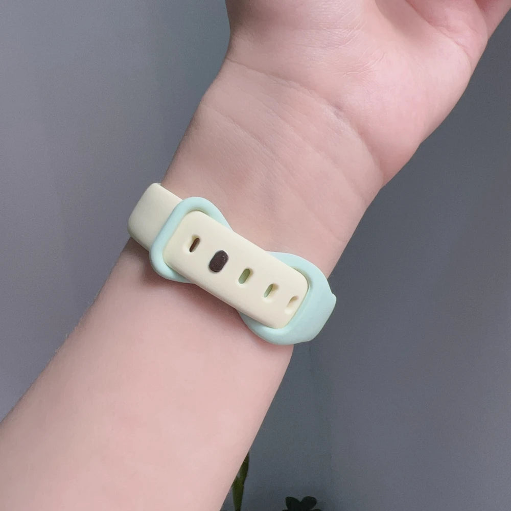 2pack silicone band +case set for Apple Watch Correa s11 women Sport 38mm 40mm 41mm 42mm 44mm 45mm 49mm for Apple Watch Series band