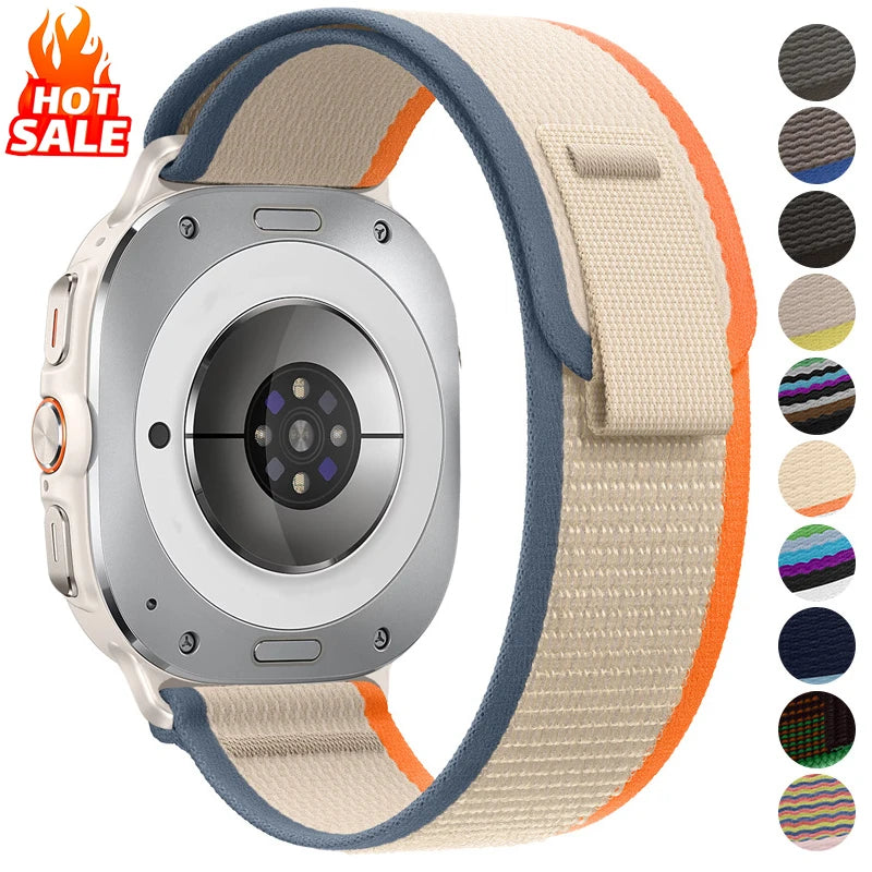 Trail Loop Strap for Samsung Galaxy Watch 7 Ultra 47mm No Gaps Band Nylon Bracelet Wristband for Samsung Watch Ultra 47mm Belt