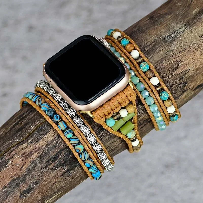 Bohemian band for Apple Watch band 44mm 40mm 42mm 38mm 41mm 45mm Handmade Jewelry bands Apple Watch Series 8 7 6 5 4 3 SE Ultra 49mm