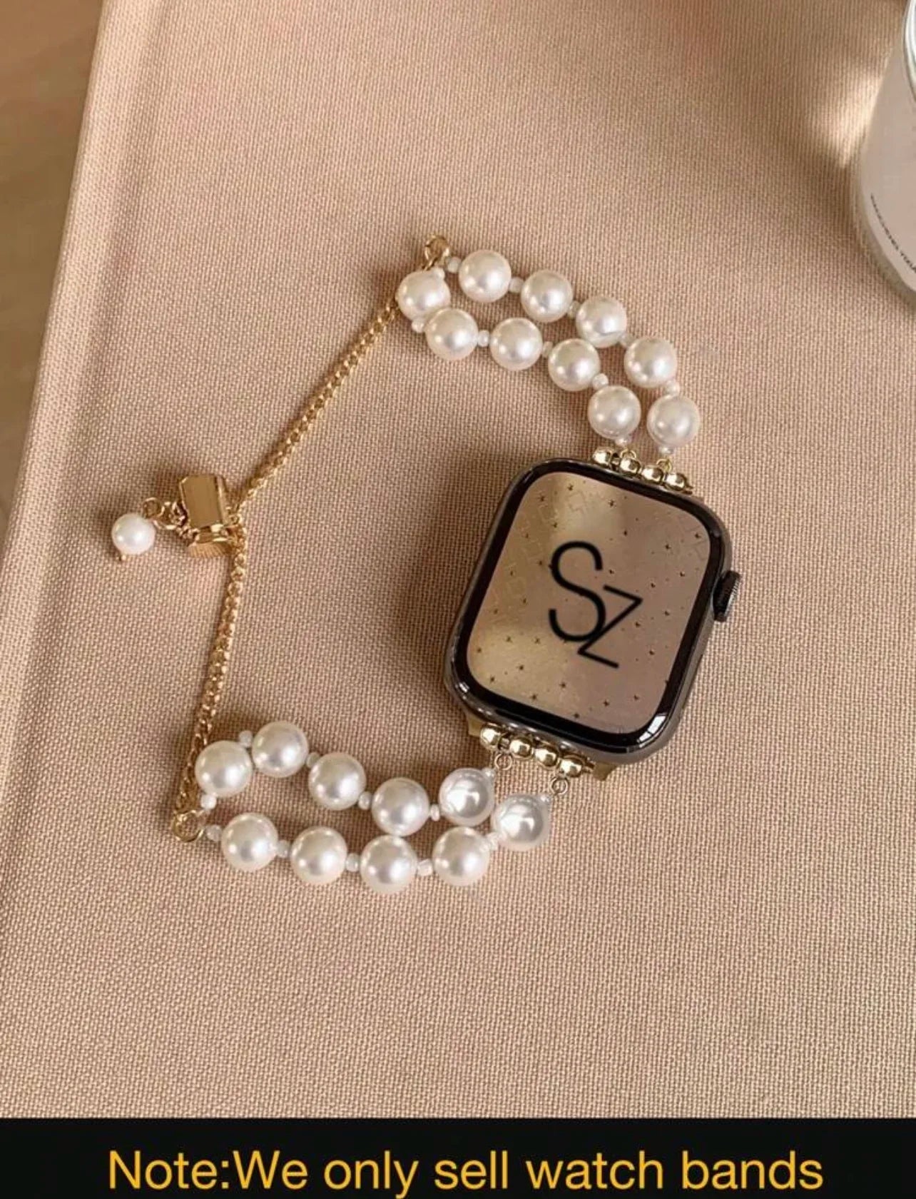 New Adjust Beads Link band For Apple Watch band For Women 38mm 40mm 41mm 42mm 44mm 45mm 46mm 49mm