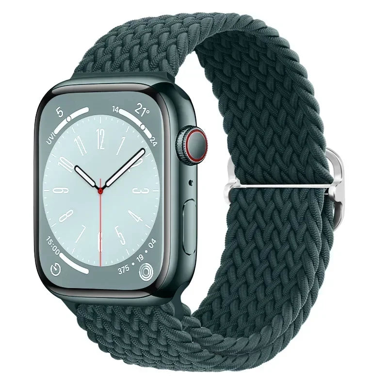 Braided Nylon band for Apple Watch band Ultra 2 49mm Series 10 46mm 42mm 44mm 40mm 41mm Adjustable band Apple Watch 9 8 7 6 SE 5 4