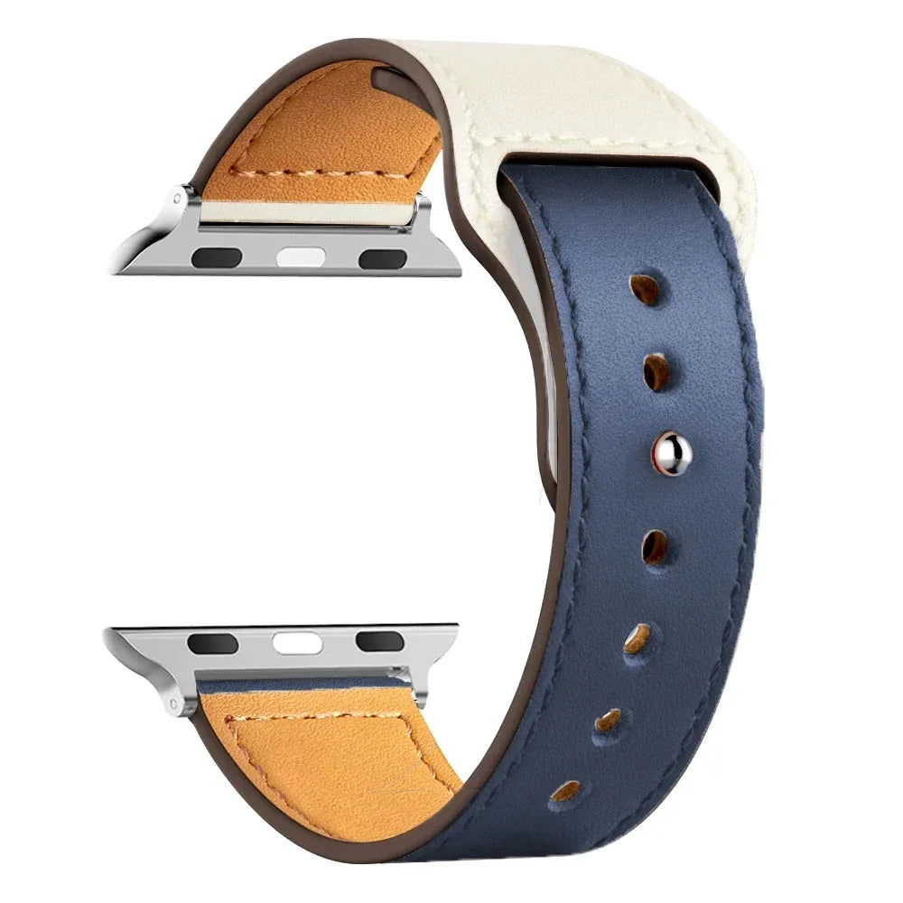 Leather band For Apple Watch band Ultra 2 49mm 44mm 40mm 38mm 42mm sport loop band Apple Watch Series 9 8 7 3 4 5 6 SE 41mm 45mm