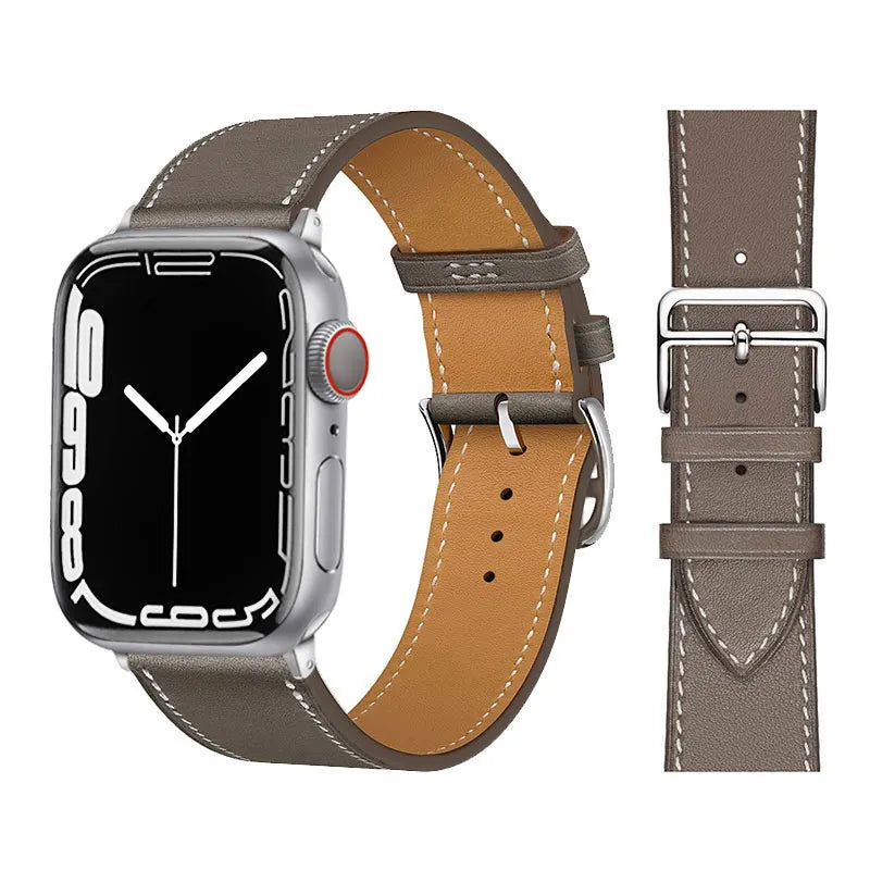 Leather Watch band for Apple Watch band 46mm 44mm 49mm 45mm 42mm 40mm 38mm 41mm band Apple Watch Series 10 Ultra 9 8 7 6 5 4 3 SE