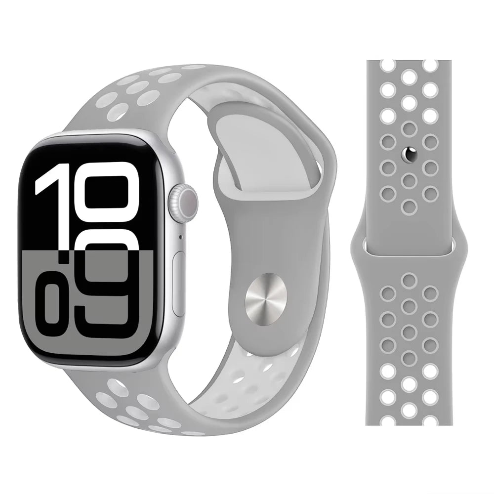 Official band For Apple Watch band 11 42mm 46mm 44mm 41mm 40mm 45mm Silicone band Apple Watch 10 9 8 7 6 5 SE 3 Ultra 3 2 49mm