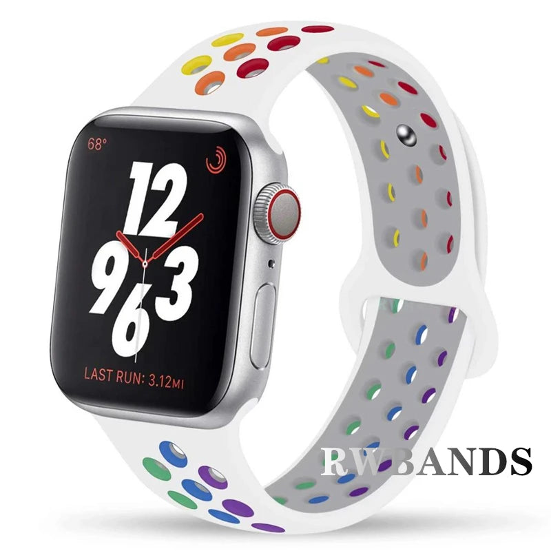 Sport band for Apple Watch band 46mm 44mm 40mm 42mm 38mm 41mm 45mm Breathable band Apple Watch Series 10 9 8 7 6 SE 5 3 Ultra 2 49mm