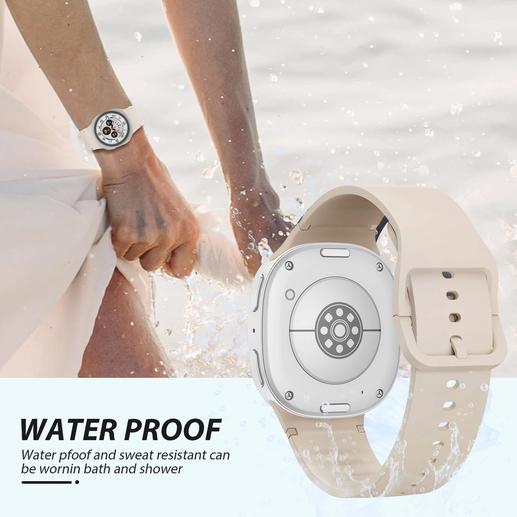 1:1 Sport Band for Samsung Galaxy watch 8 44mm 40mm 8 classic 46mm Wrist Replacement Belt Bracelet Correa Galaxy watch 8 Straps