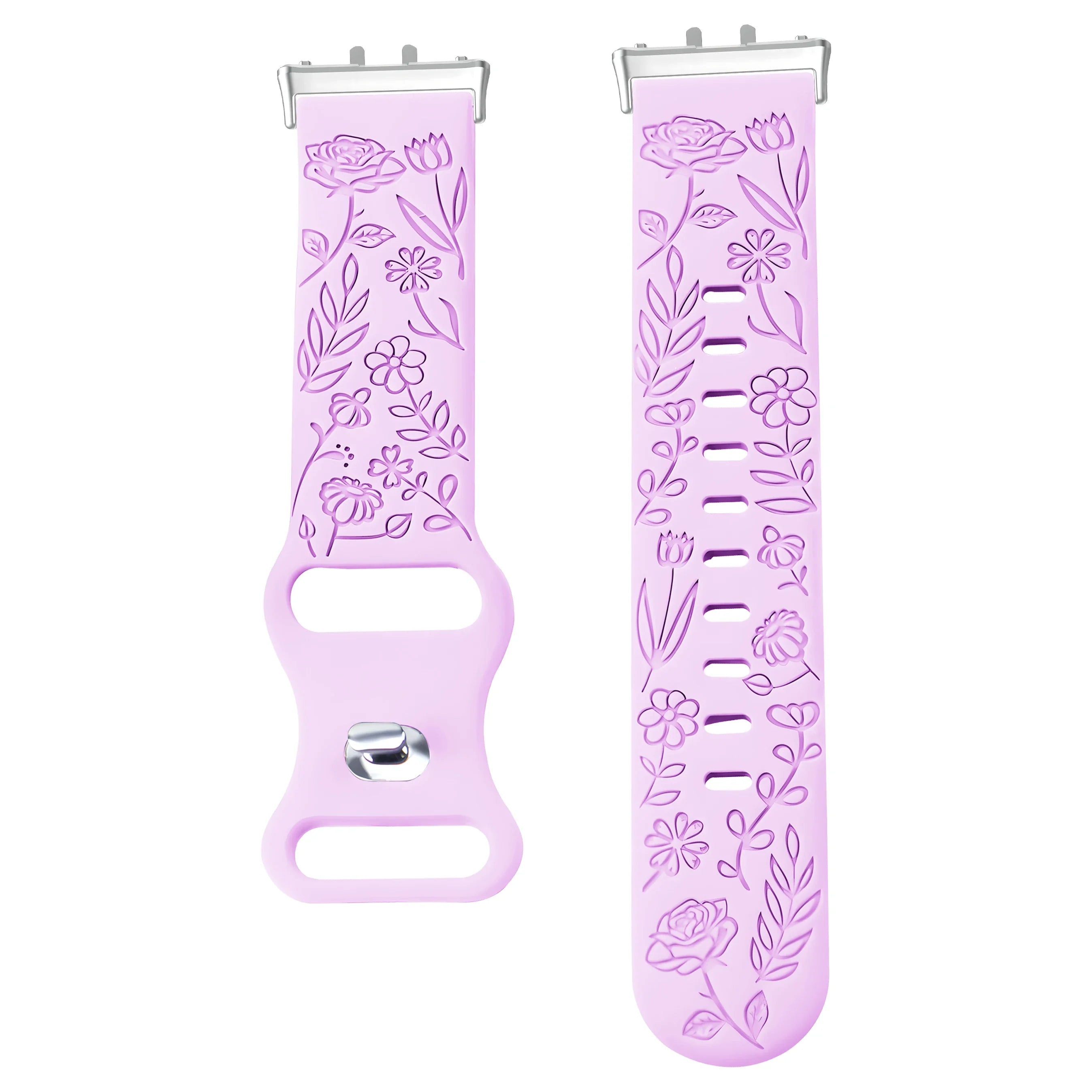 Prints Design Strap for Samsung Galaxy Fit 3 Watch Band Silicone Engraving Bracelet for Samsung Galaxy Fit 3 Floral Wristband