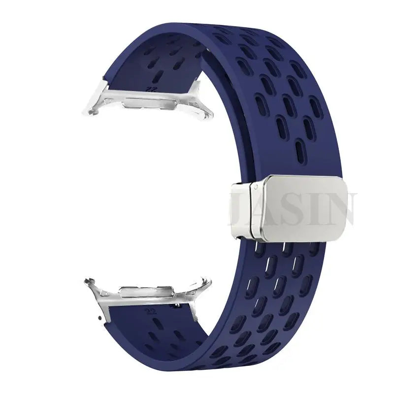 Silicone Strap for Samsung Galaxy Watch 8 40mm 44mm 8 Classic 46mm Magnetic Buckle Band Breathable Watchband No Gaps Bracelet