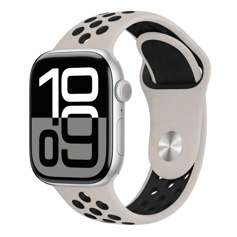 Official band For Apple Watch band 11 42mm 46mm 44mm 41mm 40mm 45mm Silicone band Apple Watch 10 9 8 7 6 5 SE 3 Ultra 3 2 49mm