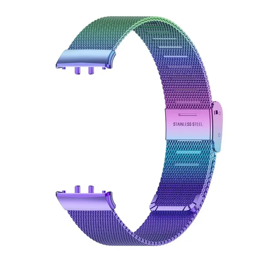 Stainless Steel Strap for Samsung Galaxy Fit 3 Smartwatch Strap Metal Loop Bracelet Watchband for Galaxy Fit3 Replacement Correa