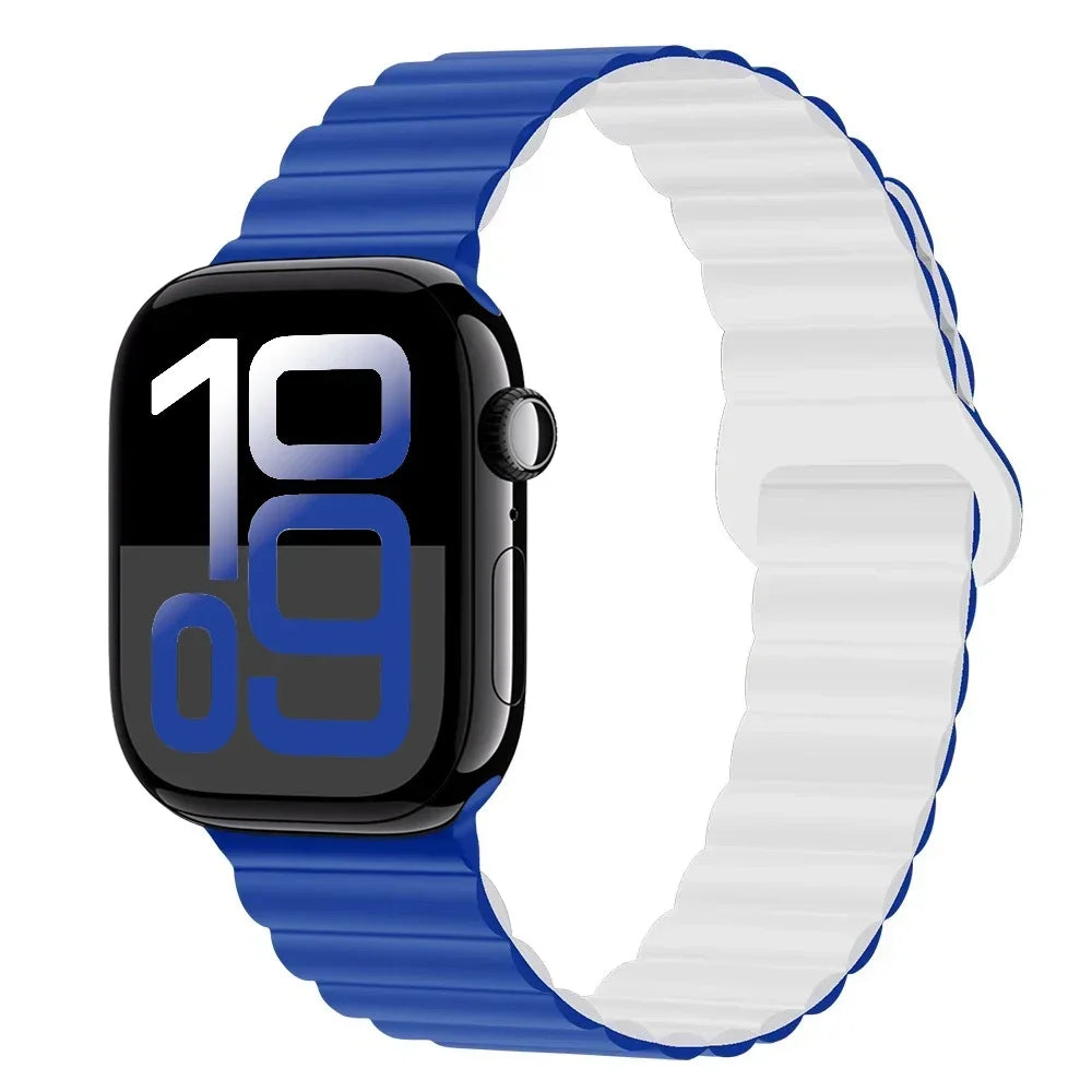 Silicone band for Apple Watch Ultra 3 2 1 49mm 11 10 42mm 46mm Magnetic band for Series 9 8 7 6 5 4 SE3 41mm 45mm 44mm 40mm