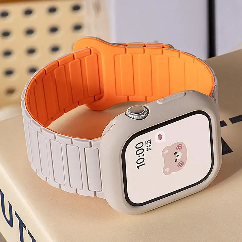 Case+band Silicone band For Apple Watch 46mm 42mm 49mm 44mm 40mm 45mm 41mm for Apple Watch Series 11 10 9 8 7 6 5 4 SE 3 Ultra 3