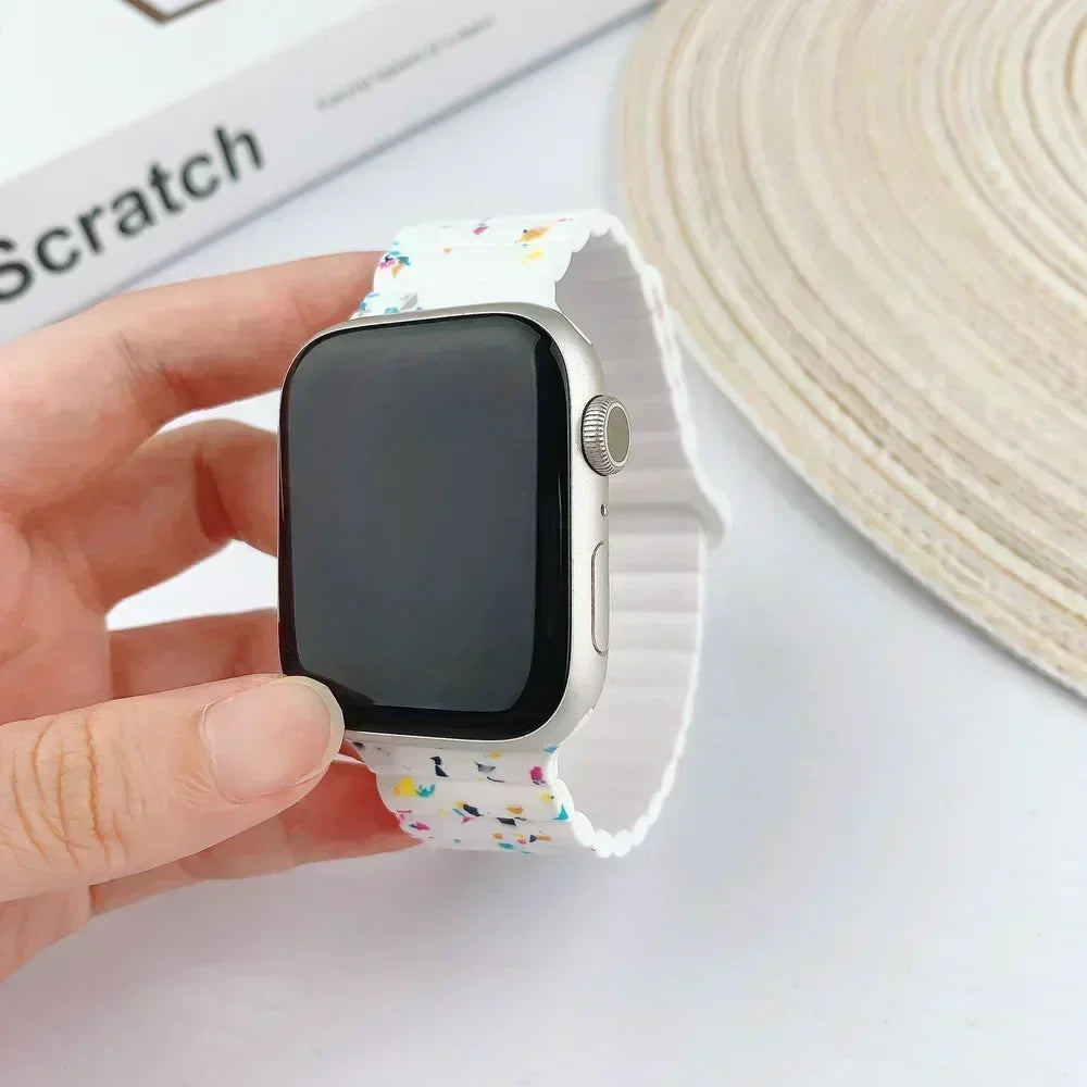 Magnetic band For Apple Watch band 45mm 38mm 49mm 40mm 42mm 41mm Silicone Sport band Apple Watch Series Ultra 10 9 6 5 7 8 SE 44mm