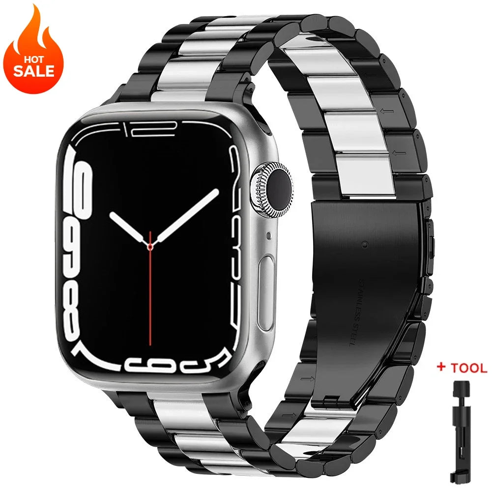 Metal Stainless Steel band for Apple Watch band Ultra 3 2 49mm 46mm 42mm 45mm 44mm 41mm band Apple Watch Series 11 10 9 8 7 6 SE 5 4
