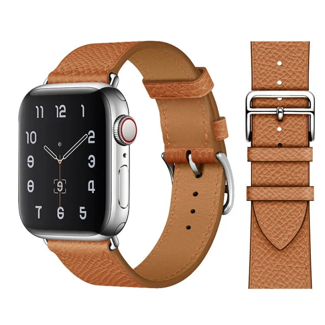 Leather band For Apple Watch Ultra 2 49mm 9 8 7 45mm 41mm High quality business wristband For Apple Watch 6 5 4 3 SE 44mm 40mm 42mm