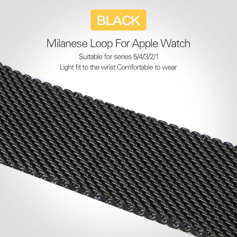 band For Apple Watch band 44mm 40mm 45mm 41mm 42mm 46mm 49mm Milanese Loop metal band Apple Watch Series Ultra 2 10 9 8 SE 7 6 5