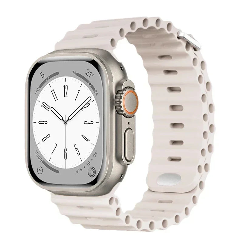 Ocean band For Apple Watch Ultra 2 3 band 49mm 9 8 7 45mm 41mm 44mm Silicone band Wristband Apple Watch S10 S11 46mm 42mm band