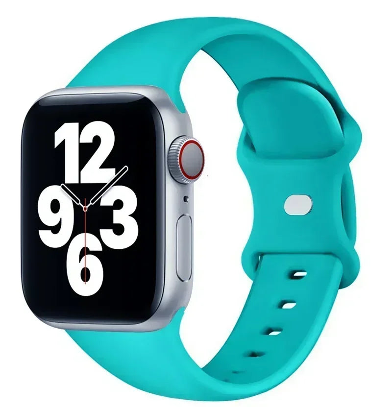 Silicone band For Apple Watch band 44mm 40mm 45mm 41mm 42mm 46mm sport wrist band Apple Watch serie 10 8 7 SE 4 5 6 9 Ultra 2 49mm