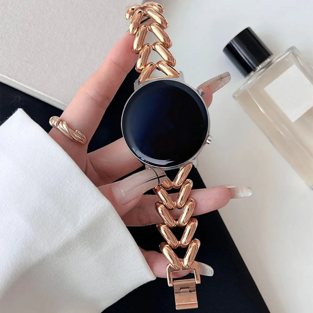 22mm 20mm Band for Samsung Galaxy Watch 7 6 5 4 40 44mm 6classic Active 2 Stainless Steel Chain Bracelet for Huawei GT2/3 Strap