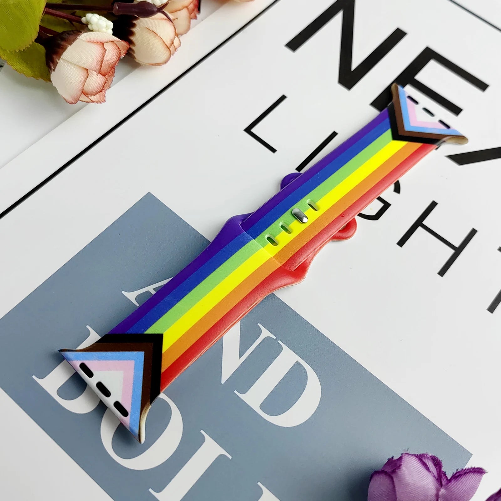 Rainbow Printed band for Apple Watch 10 9 8 7 SE Silicone band Replaceable band for Apple Watch 46mm 44mm 42mm 41mm Watchband