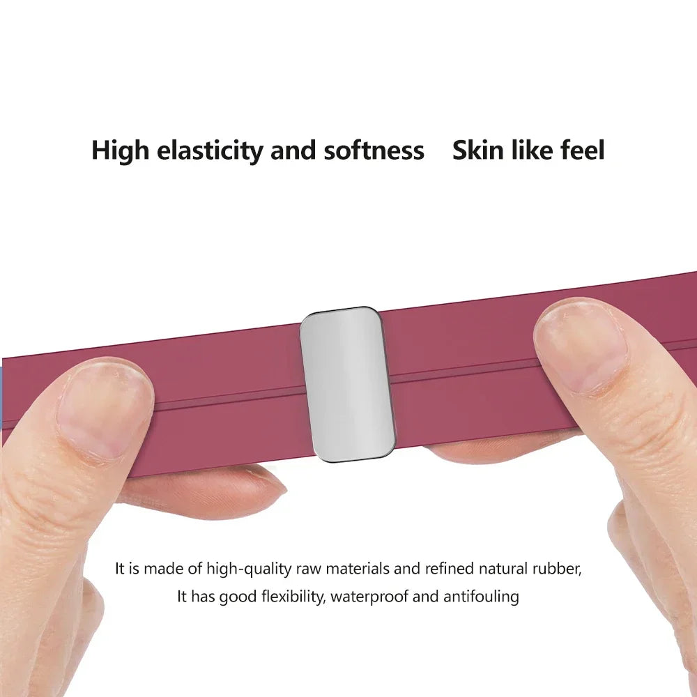 Magnetic Silicone Strap for Samsung Galaxy Watch 7 6 5 4 40mm 44mm 5Pro 45mm Band Bracelet for Galaxy Watch 6 4Classic 43mm 47mm