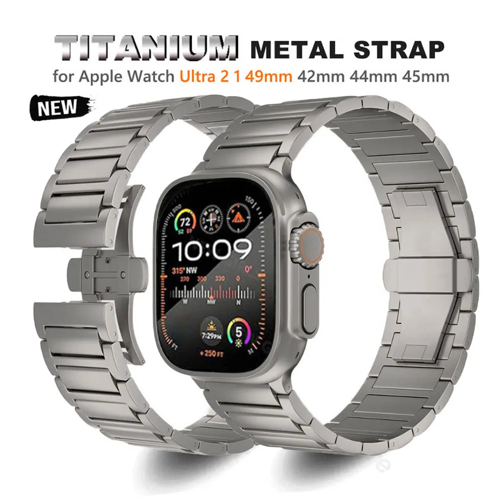 Titanium band for Apple Watch Ultra 3 2 1 49mm metal band for Apple Watch 11 46mm 10 9 8 7 45mm 6 5 4 SE 3 44mm SE 2 SE Men band