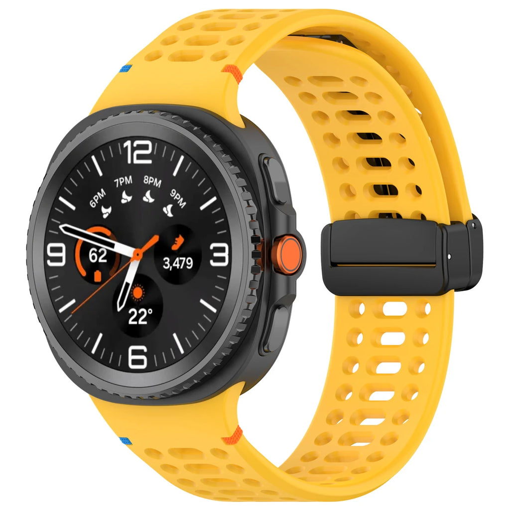 Air Hole Strap for Samsung Galaxy Watch 8 40mm 44mm Silicone Magnetic Buckle Wristband for Galaxy Watch 8 Classic Accessories