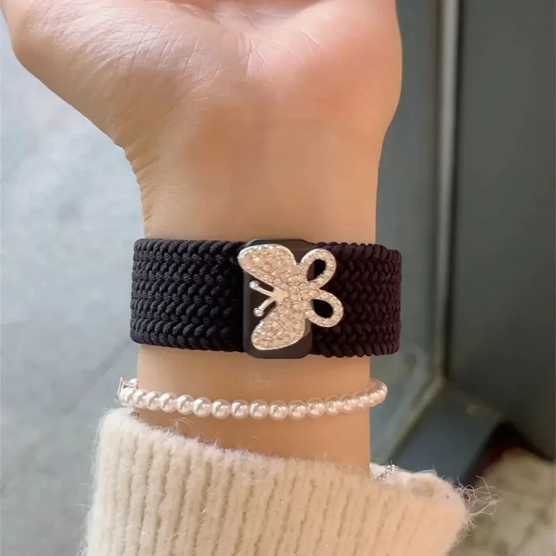 3D Butterfly Star Rhinestone Magnetic band For Apple Watch 10 9 8 7 Love Heart Stylish Women band For Apple Watch 46mm 42mm 41mm 49mm 45mm