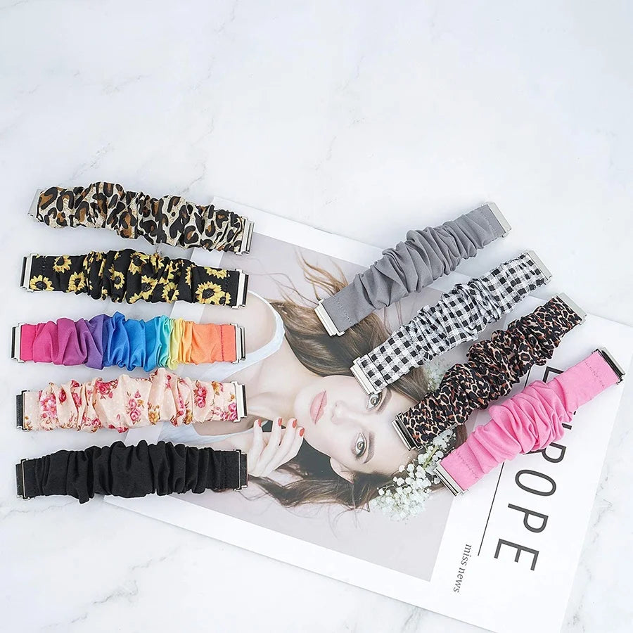 Scrunchie Strap For Samsung Galaxy watch 7/4/5/6 pro 45mm classic 47mm 43mm SOLO LOOP belt correa bracelet HUAWEI GT 2 2e 3 band