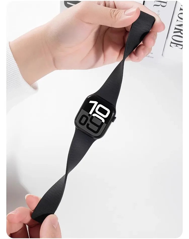 Soft Magnetic band for Apple Watch band Ultra 2 40mm 44mm 46mm 45mm 49mm 42mm 41mm Silicone correa band Apple Watch 10 SE 9 8 7 6
