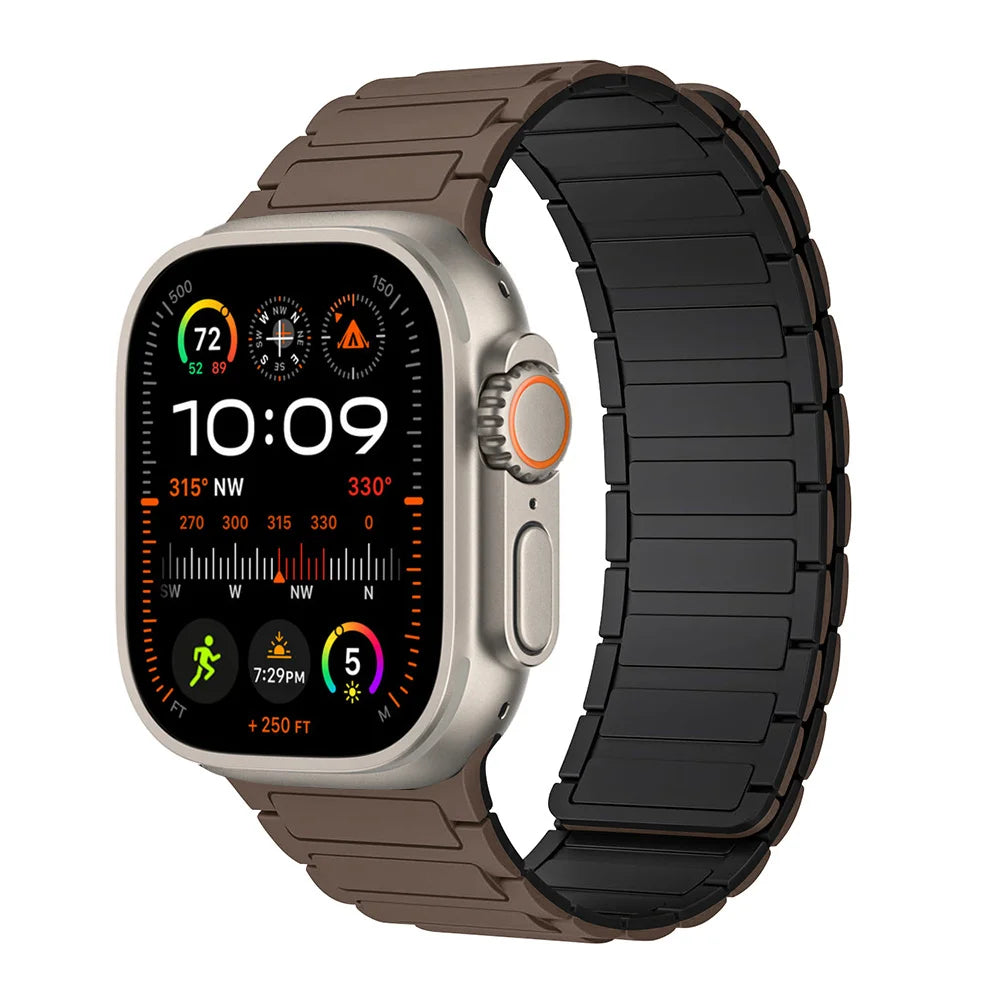 Magnetic band For Apple Watch Ultra 2 49mm 44mm 45mm 38mm 42mm 41mm belt Silicone band Apple Watch Series 8 7 6 5 9 SE 40mm band