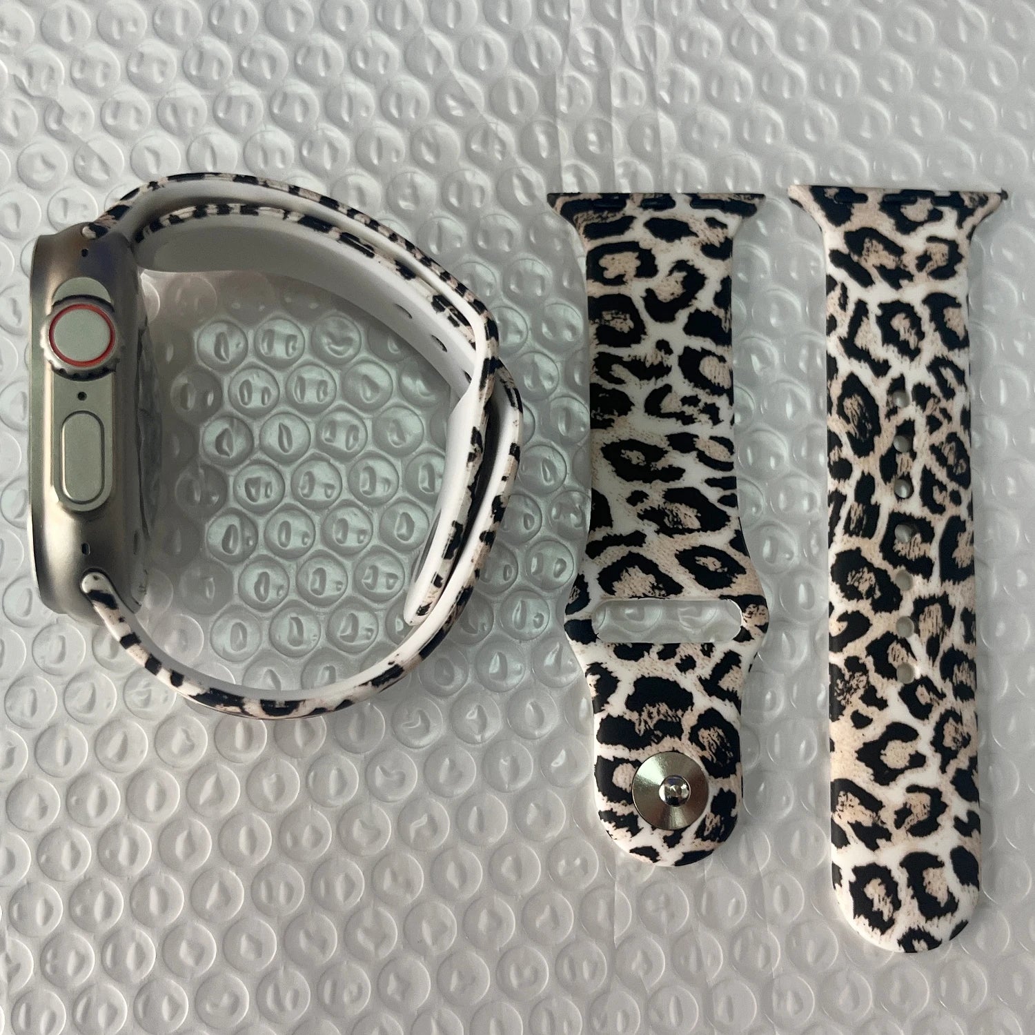 Silicone band For Apple Watch Ultra band 49mm 46mm 45mm 44mm Zebra pattern correa band Apple Watch Series 11 10 9 8 7 Watchbands