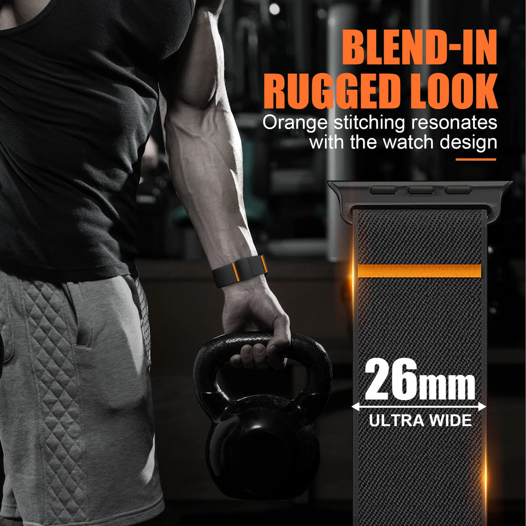 Magnetic band For Apple Watch band 49mm 45mm 46mm 44mm 42mm Nylon Sport Correa band Apple Watch Series Ultra 2 10 9 8 7 6 5 SE