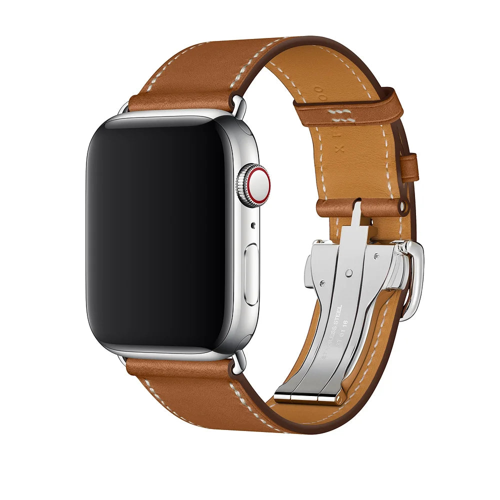 Genuine Leather band For Apple Watch Series 11 10 9 8 SE 3 band 46mm 44mm 41mm 45mm 42mm 38mm band Apple Watch Ultra 3 2 1 49mm