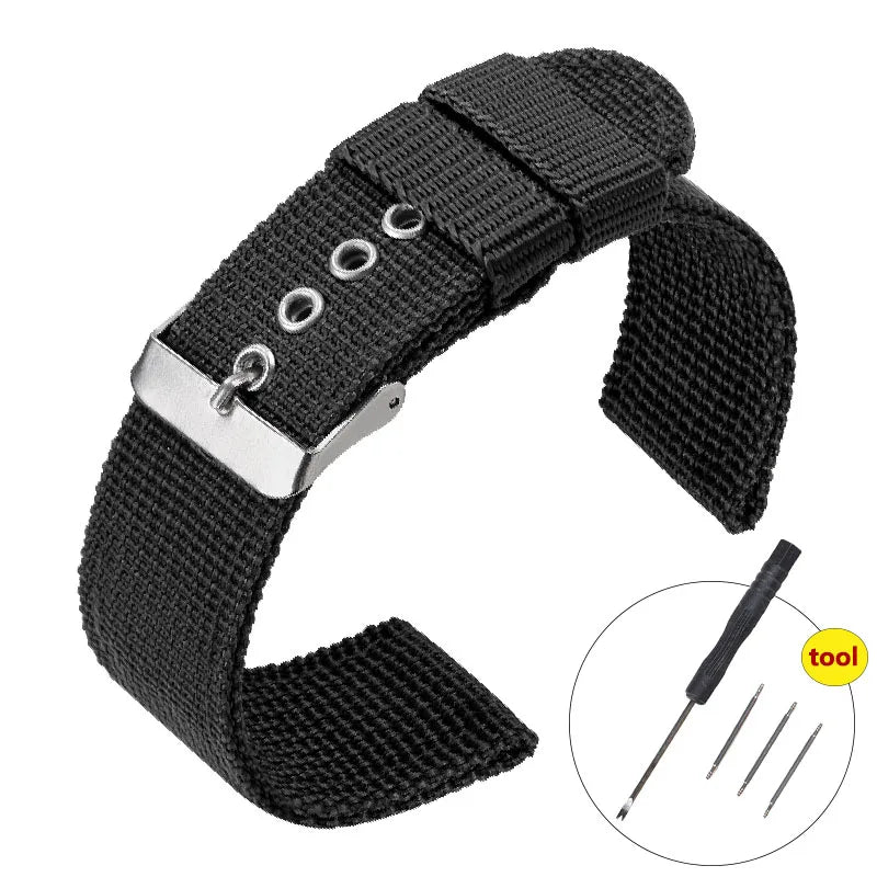 18mm 20mm 22mm Band Nylon Watch Strap for Samsung Galaxy Watch 5 Pro 42mm 46mm Active1 Active2 Gear S3 Frontier Sports