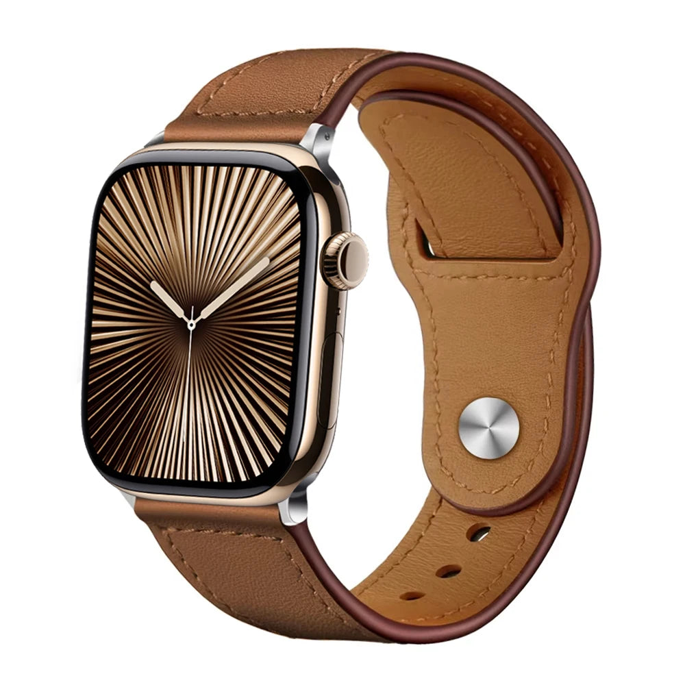 Leather band For Apple Watch 11 10 band 46mm 42mm 44mm 45mm 49mm 41mm 40mm correa band Apple Watch Series 8 9 3 4 5 6 SE 7 Ultra3