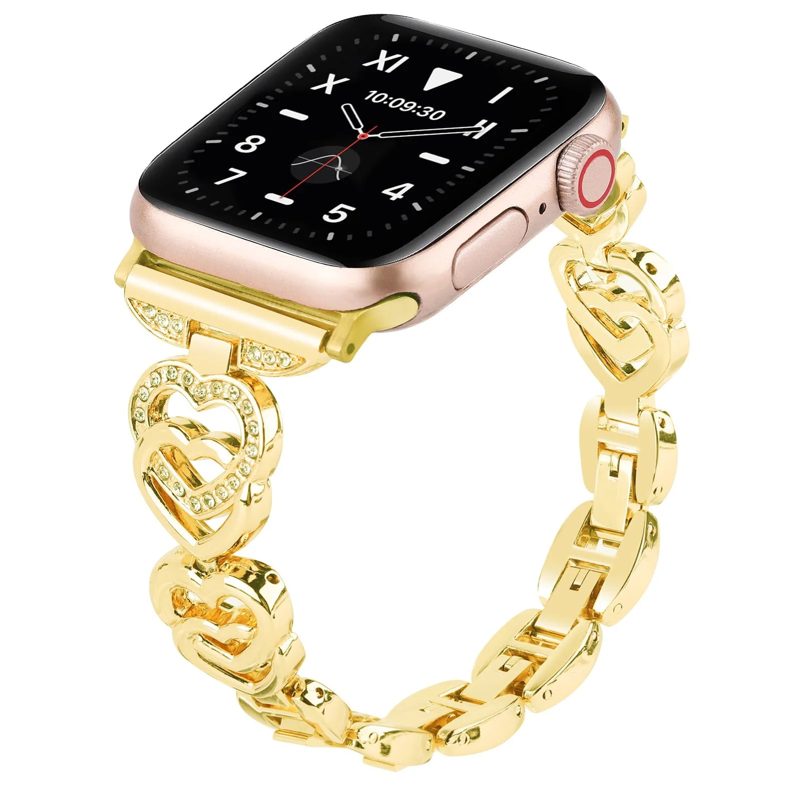 Diamond Heart band for Apple Watch band 40mm 44mm 38mm 45mm 41mm 49mm 42mm metal band Apple Watch Series SE 7 6 3 5 Ultra 2 8 9