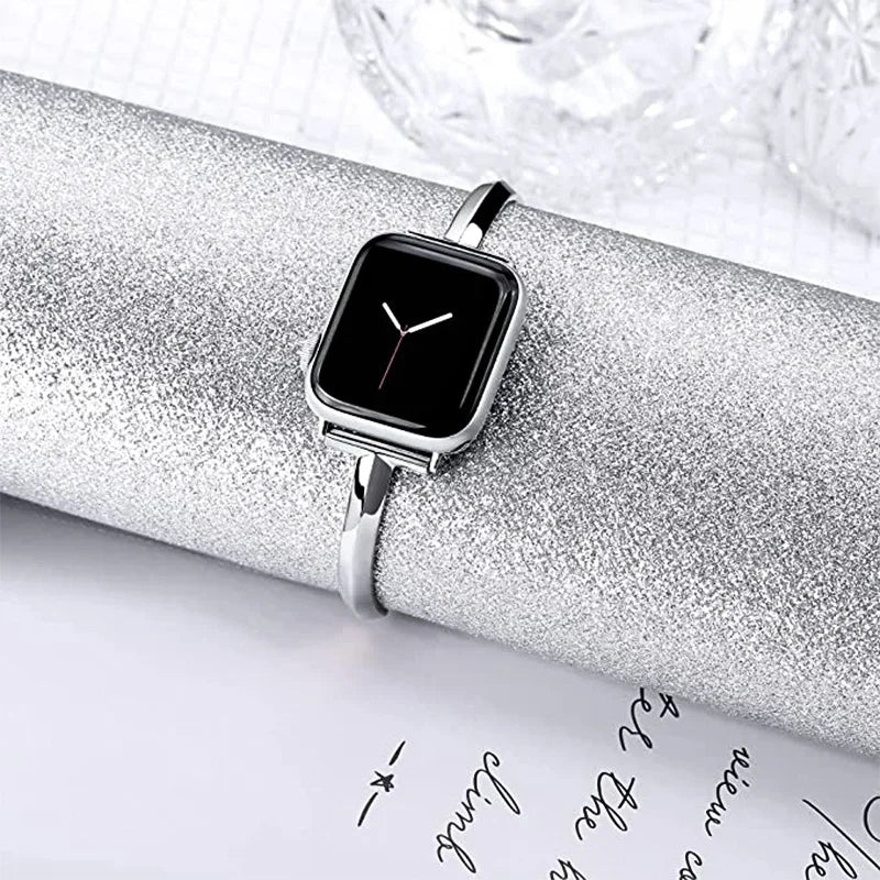 Luxury Watch band for Apple Watch Series 8 7 41mm 45mm 6 SE 5 4 Women Diamond Steel band Apple Watch Ultra 49mm 44mm 40mm 42mm 38mm band
