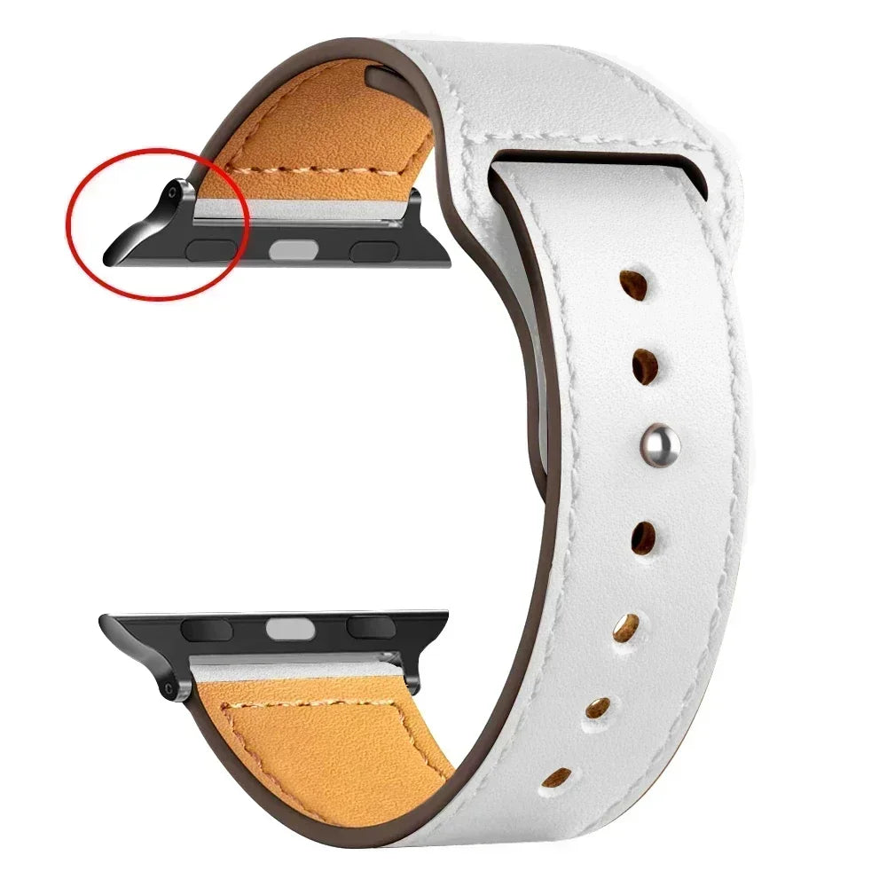 Sport loop Leather band For Apple Watch band 41mm 45mm 42mm 46mm 40mm 44mm band Apple Watch Series 10 9 8 7 4 5 6 SE Ultra 2 49mm
