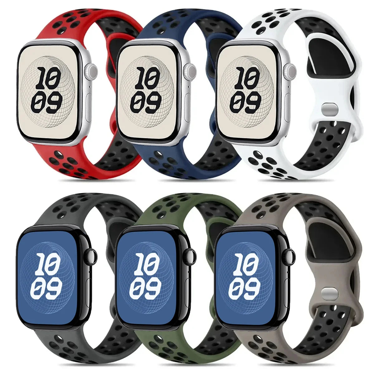 band For Apple Watch 10 46mm 42mm 45mm 41mm 44mm Ultra 2 3 49mm Sport Breathable band Apple Watch Series 11 8 7 6 4 5 9 SE 3 Band