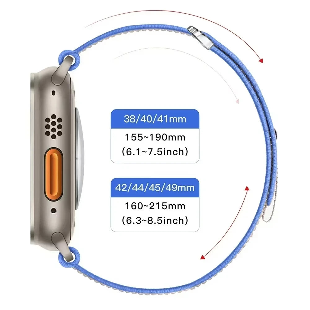Trail Loop band For Apple Watch Ultra 2 49mm Series 10 9 8 7 46mm 45mm 41mm 42mm sport Nylon Wristband Apple Watch 6 5 4 SE 44mm 40mm