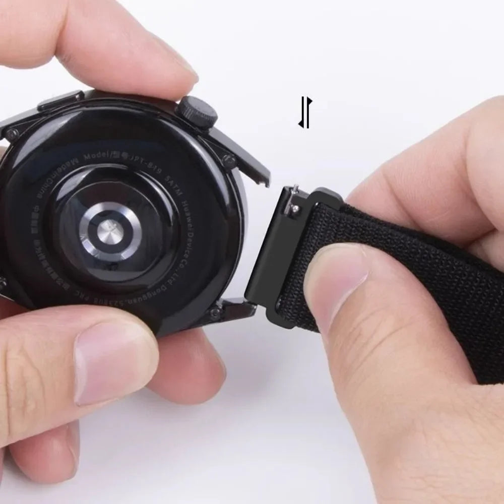 20mm 22mm Nylon Alpine Strap for Samsung Watch 7 6 5 Classic Bracelet Wristband for Huawei Watch 5/4/GT6-5 Pro 46mm Amazfit GTR