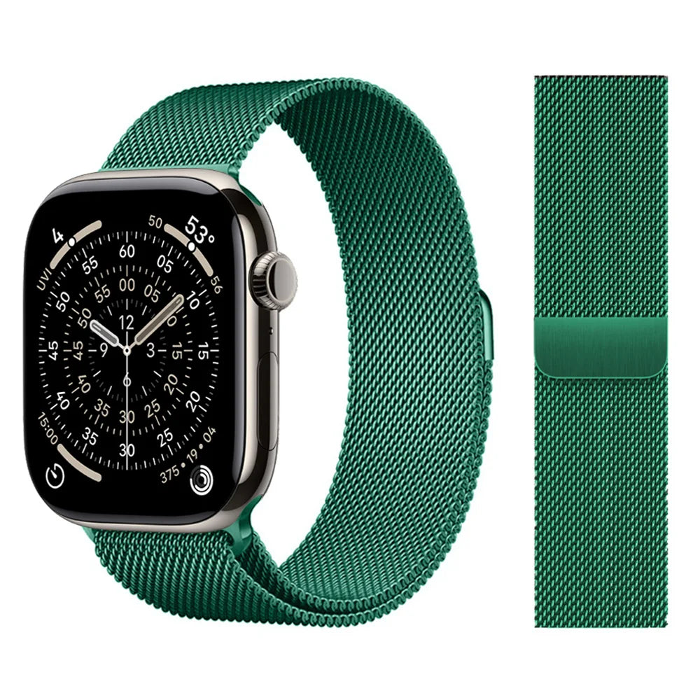 For Apple Watch band 11 10 9 8 SE 46mm 42mm 44mm 45mm Ultra 3 2 49mm 41mm Milanese Loop metal band correa Apple Watch bands