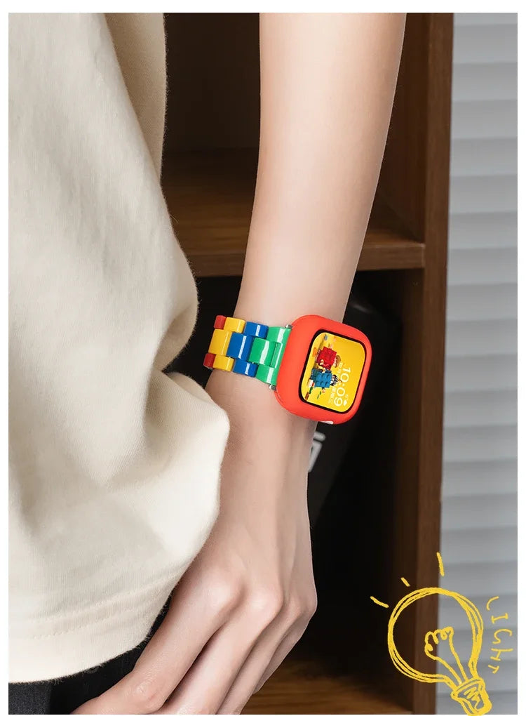 Rainbow Blocking band for Apple Watch Series Ultra 10 9 8 7 6 5 4 SE band for Apple Watch band 42mm 46mm 41mm 45mm 40mm 44mm 38mm 49mm