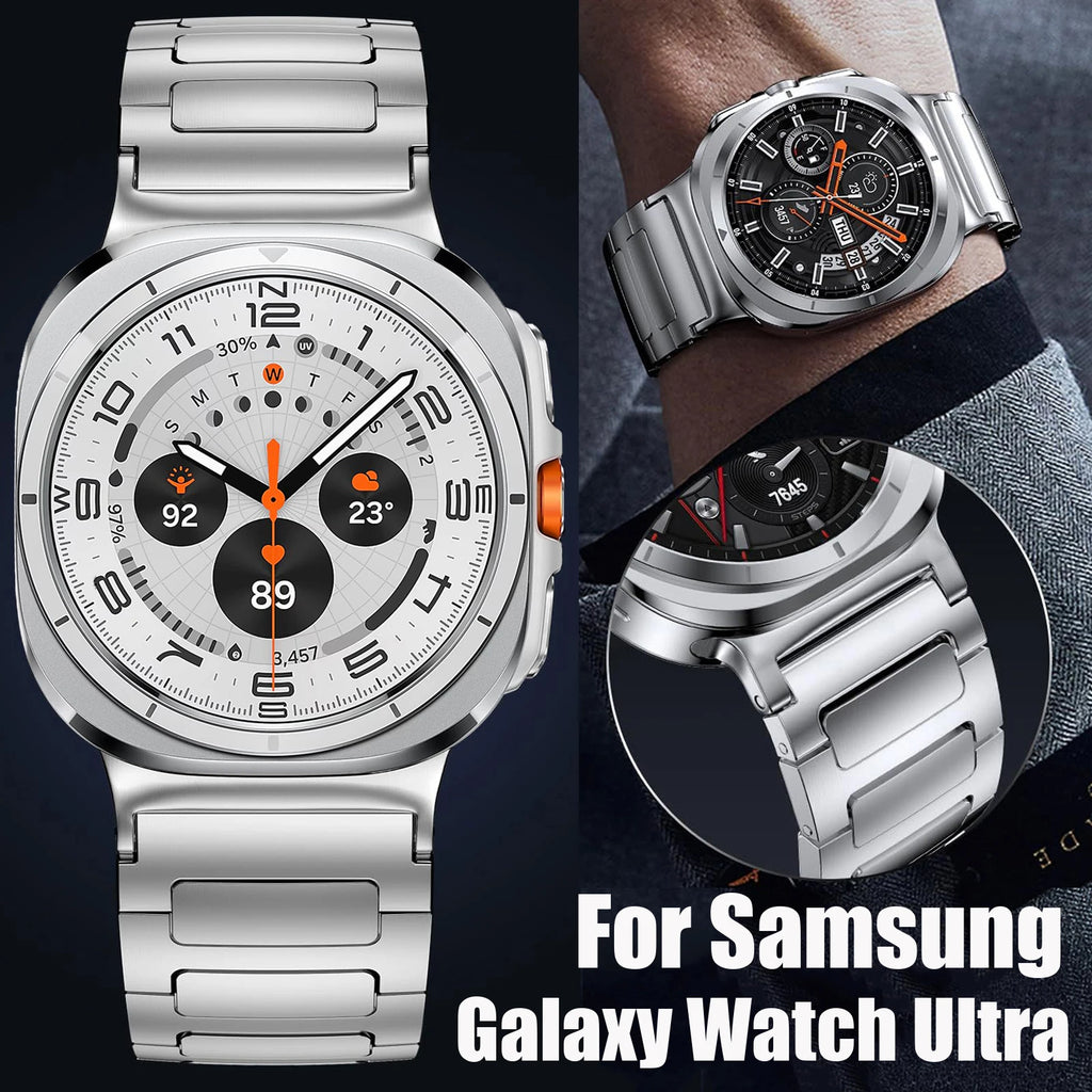 Luxury Metal Strap For Samsung Galaxy Watch Ultra 2025 Stainless Steel Band Correa Bracelet Samsung Galaxy Ultra 47mm Watchband