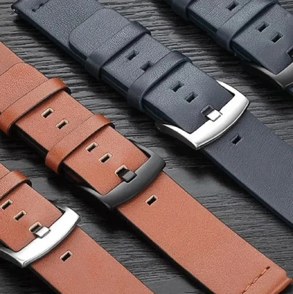 No Gaps Leather Strap For Samsung Galaxy Watch 7 6 Classic 47mm 43mm 6/5/4 40mm 44mm 5Pro 45mm Quick Fit Band Accessories