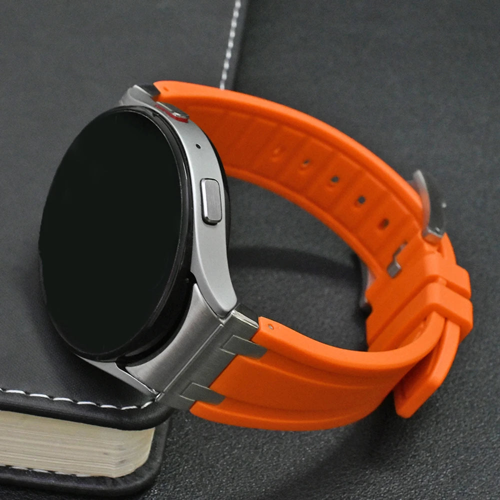 Silicone band for Samsung Galaxy Watch 7 40mm 44mm 6 4 classic 46 47mm 42 43mm 5 pro 45mm watchband no gaps men sports bracelet