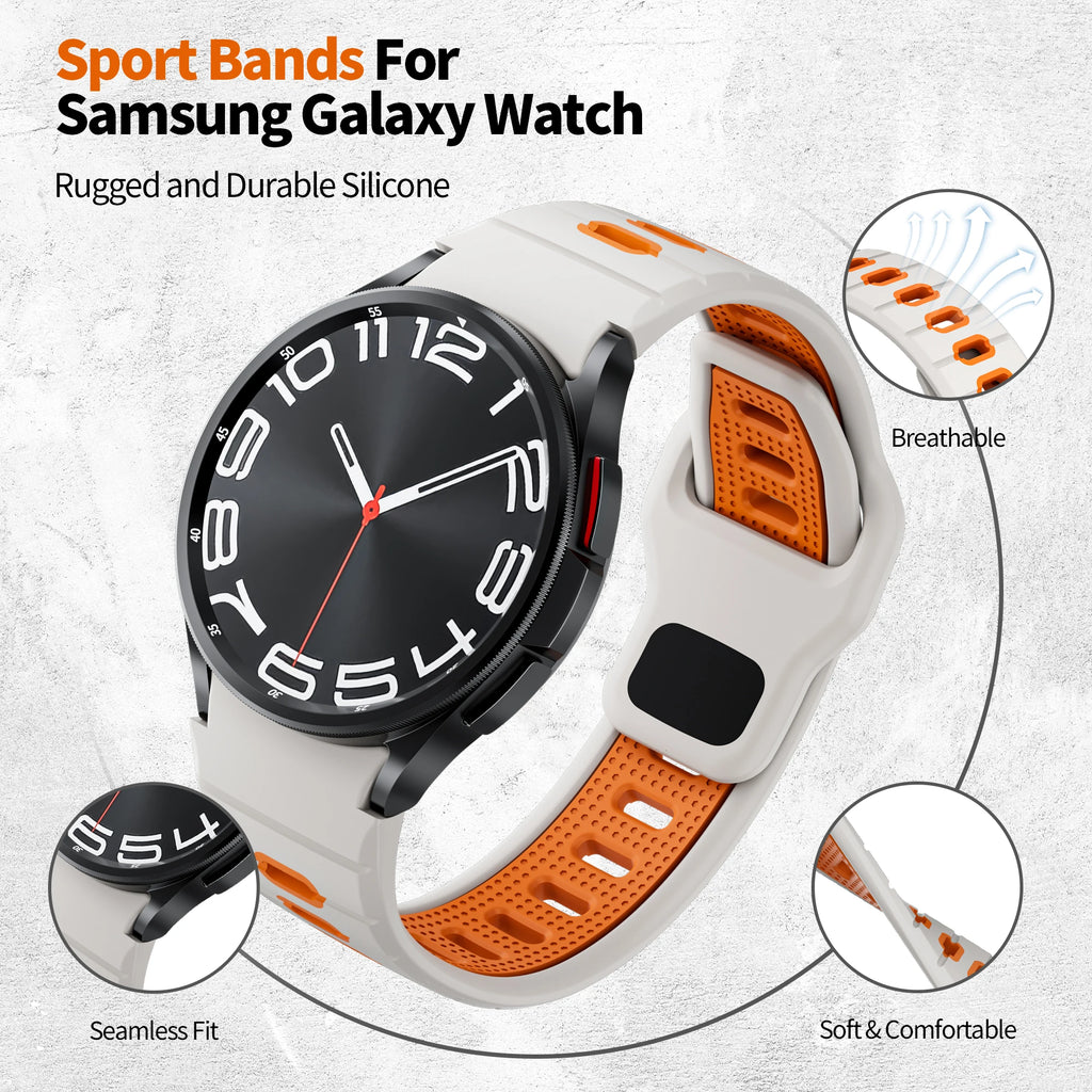 No Gaps Silicone Strap for Samsung Galaxy Watch 7 FE 6 4 Classic 5 Pro 40mm 44mm 42mm 46mm 47mm 43 Bracelet galaxy watch 7 band