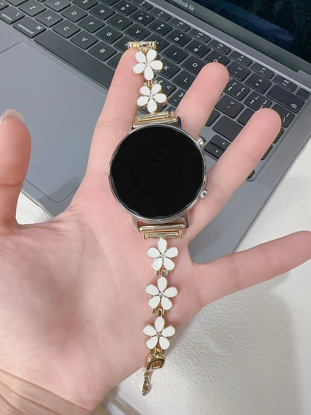 New 20mm 22mm 18mm Flower bracelet Link Strap For Samsung Galaxy Watch 7 FE 5 Pro 4 6 classic band 44mm 40mm sport correa loop